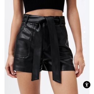 NWT Zara leather shorts size 2